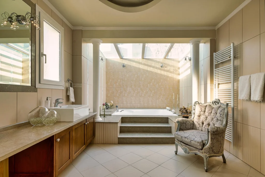 Luxurious Jacuzzi at Miralu Elite Villas, offering ultimate relaxation in a serene setting.